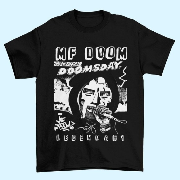 MF Doom Hip Hop T-Shirt Rap Tees Clothing Rapper T-shirt Gift For Fan - Picture 1 of 4